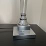 Tall silver and crystal lamp Image 4
