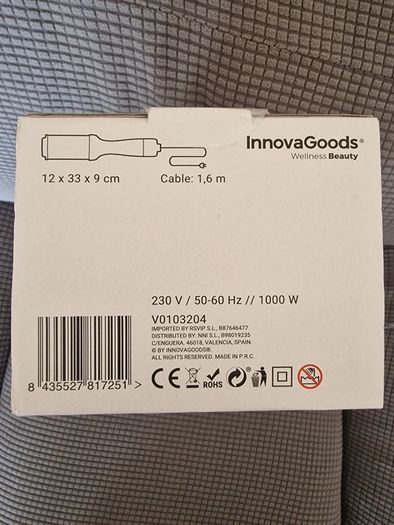 NEW InnovaGoods 1000W Ionic Volumising Hair Dryer Brush - Boxed