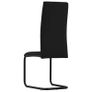 Cantilever Dining Chairs 4 pcs Black Fabric Image 4