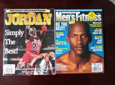 Pair of Vintage 1997 Men's Fitness Magazine with Michael Jordan