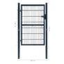 2D Fence Gate (Single) Anthracite Grey 106 x 170 cm Image 7