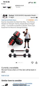 Adjustable dumbbell set