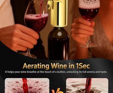 5-in-1 Electric Wine Decanter & Smart Liquor Dispenser - Easter Party Essential | Automatic Aerator with 1-999ml Precision Dosing | Easter Gift for Wine Lovers, Whiskey Enthusiasts & Hosts (Gold)