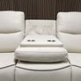 Chole 3+1+1 Grey & Cream Micro Fabric Recliner Sofa Image 10