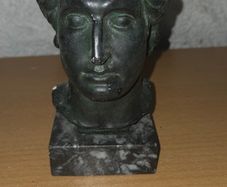Classical Bust Sculpture with Marble Base