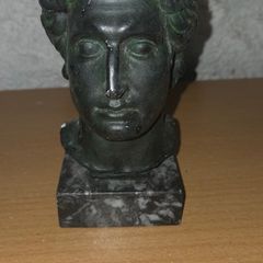 Classical Bust Sculpture with Marble Base