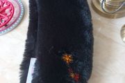 Savada Faux  Fur Black  Scarf/Long Collar.  S. One Size. B.N.W.T