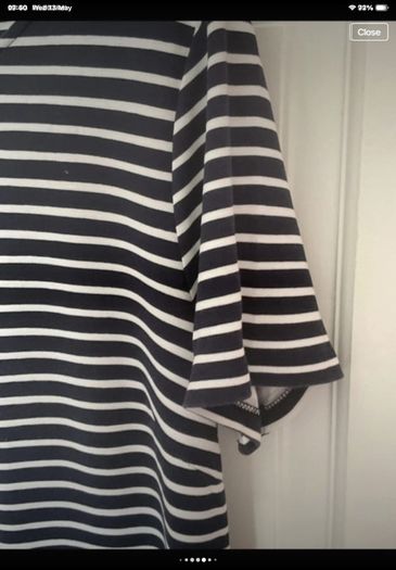 dress street one navy & white striped dress size 38(12)