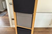 IKEA Kallax Shelving Unit Oak Effect + 4 Storage Boxes