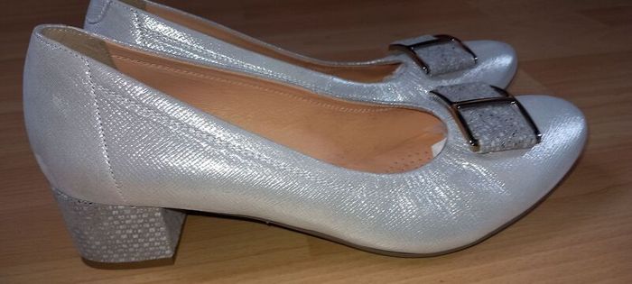 Womens shoes with modest heel.