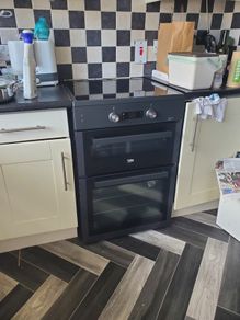 Beko double oven with induction hob