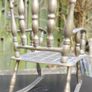 Vintage brass rocking chair, dolls, Teddy bear chair H 6,5" 4 x 5" Image 5