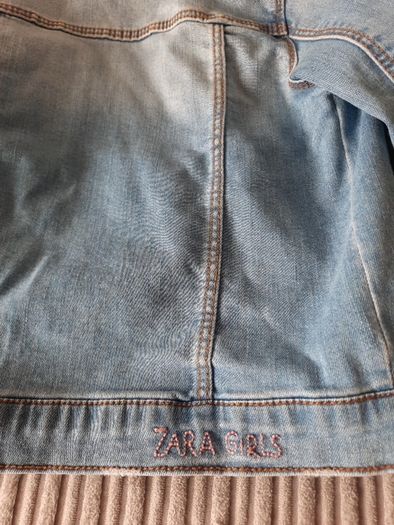 girls vintage look denim jacket from zara