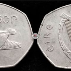 [#2183] - Ireland 1979 | Irish 50p | 50 Pence | Woodcock | KM.24 | High Grade