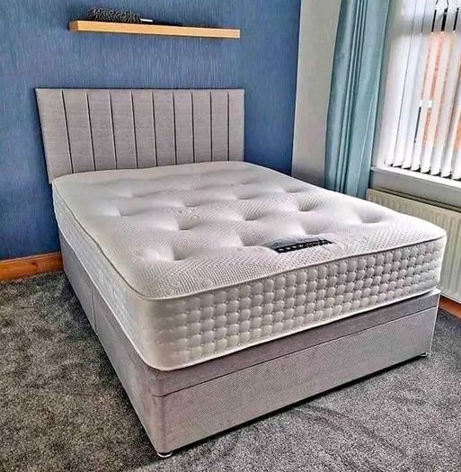 New Stylish single ,Double 4ft, 4ft6, King 5ft And 6ft Superking Sizes Divan Beds Instock. Drawers And Optional Tufted Mattresses Available. Free Delivery