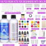NEW SALE | Epoxy Resin Kits for Beginners, 400ml Crystal Clear Resin, Resin Accessories with Resin Moulds, Dried Flowers, Resin Pigment, Glitter, Gold Leaf, Epoxy Resin Starter Kit for Jewelry Making Image 2