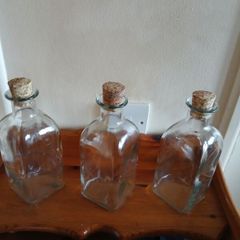 3 Glass Decanter/Cork Screws