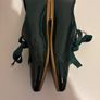 Forest Green Girls Leather Shoes Image 4