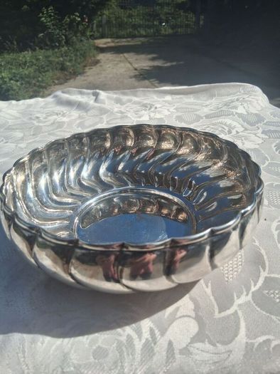 Sterling Silver Wave Bowl (7 Inches 241 grams)