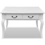 Coffee Table with 4 Drawers White Image 5