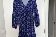In The Style Blue Floral Midi Dress - size UK 8