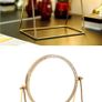 360 Rotation Metal Makeup Mirror Single Sided Vintage Vanity Mirror Golden like new Image 5