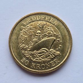 20 Kroner - Margrethe II HMS Vaedderen Ship