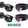 SANNCE Security Camera System, 4 Channel 1080N H.264+ Hybrid DVR Recorder with 500GB HDD + 2 x 1080P HD Outdoor Weatherproof Bullet. Image 4