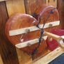 Rustic Driftwood Hearts Woodart Display Image 3