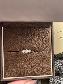 Platinum (950) Trilogy diamond ring Size N