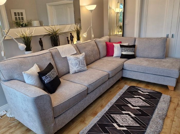 Grey L shaped Sofa