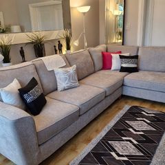 Grey L shaped Sofa