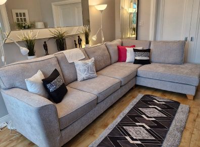Grey L shaped Sofa