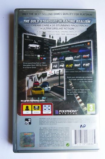 PSP Gran Turismo Platinum Sony Playstation Portable Game
