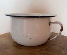 antique enamel chamber pot
