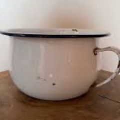 antique enamel chamber pot