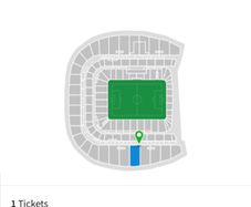 Ireland v austria x1 ticket on halfway line