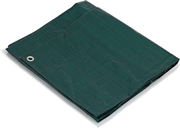 1.80 x 1.20m (4 x 6 FT) Green Waterproof Tarpaulin Tarpoline tarpaulins Tarp for Universal Covering Garden Furniture, Camping, Roof Caravan