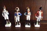 A Collection Of 4 Vintage Napoleonic Military Ceramic Figures
