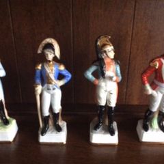 A Collection Of 4 Vintage Napoleonic Military Ceramic Figures