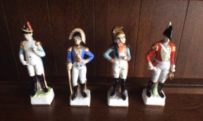 A Collection Of 4 Vintage Napoleonic Military Ceramic Figures