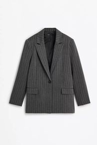 Dark Grey Pinstripe Blazer. New