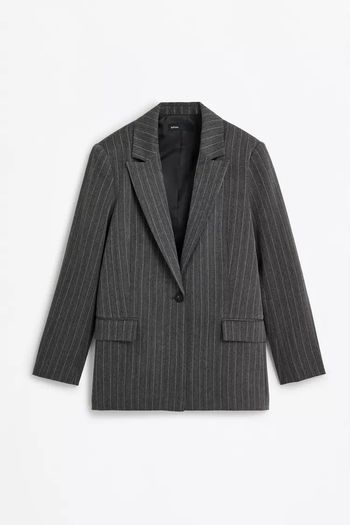 Dark Grey Pinstripe Blazer. New