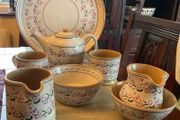 Nicholas Mosse lavender collection from Washington creek . Mugs, jugs , tea pot and platter .pricing the mug for  this ad