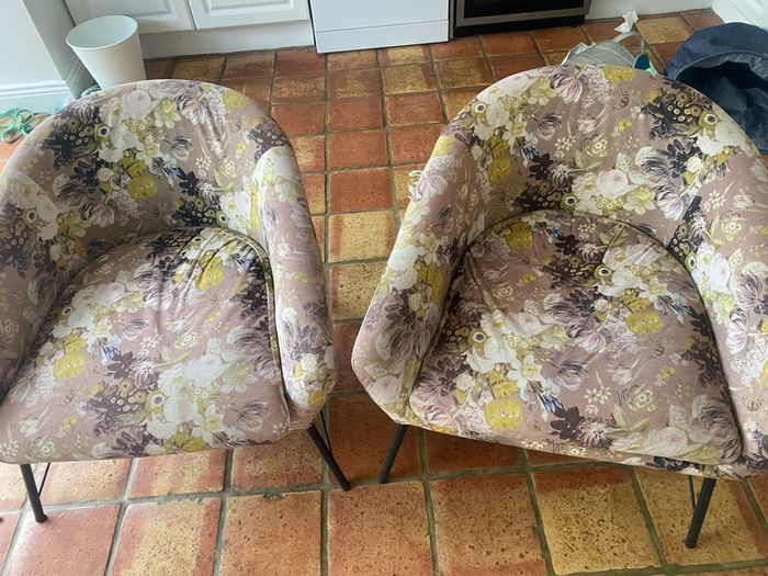 Two chairs  free Dublin 18 shankill near bray.  Dimensions 77 x65 wide and height 60 so not big both fitted jn my hatchback