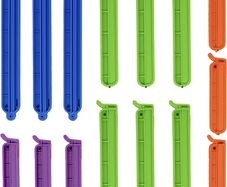 Bag Clips for Food Storage - Pack of 15 Sturdy Food Clips in 3 Assorted Sizes & 4 Colors for Sealing Food, Snacks, Coffee - Reusable Bag Sealer Clips for Home, Kitchen & Office (15Clips)