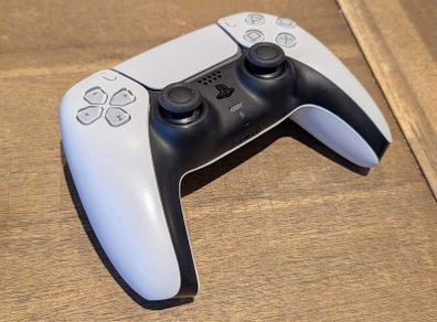 PS5 Dualsense V2 White Controller (Rev 5 controller) - LEFT Stick upgraded to TMR - #397