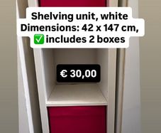 Shelving unit, white