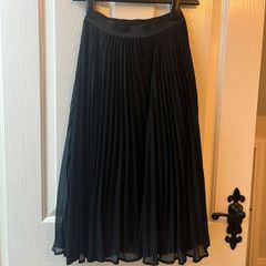 Hollister Pleated Midi Skirt - Black - Size XS