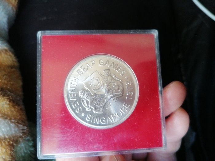 1973 Singapore Silver 5 Dollars Coin